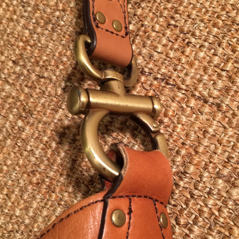 Lucé leather shoulder/hobo handbag caramel brown - Picture 3 of 16